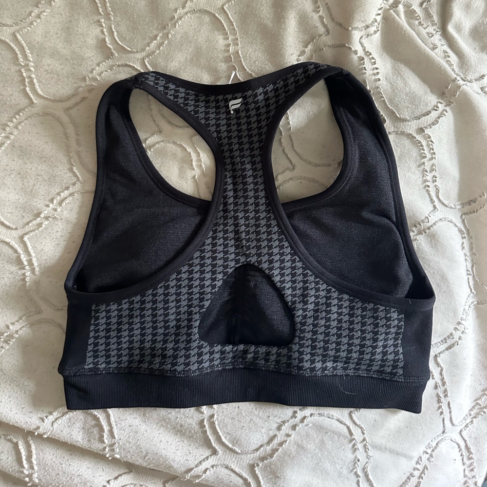 Fabletics Black and Gray Sports Bra